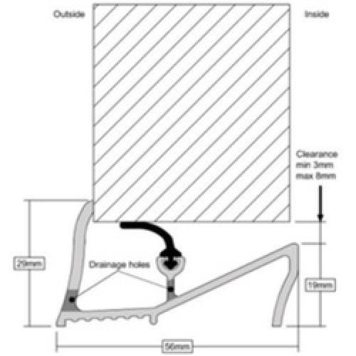 DOOR SILL GOLD LOWLINE 914MM   (3'0")
