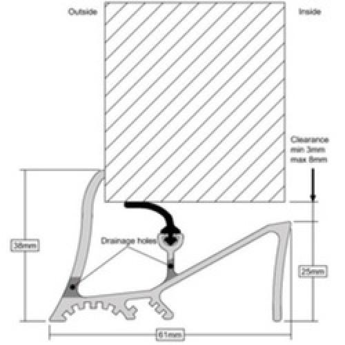 DOOR SILL GOLD SUPERSEAL 914MM (3'0")