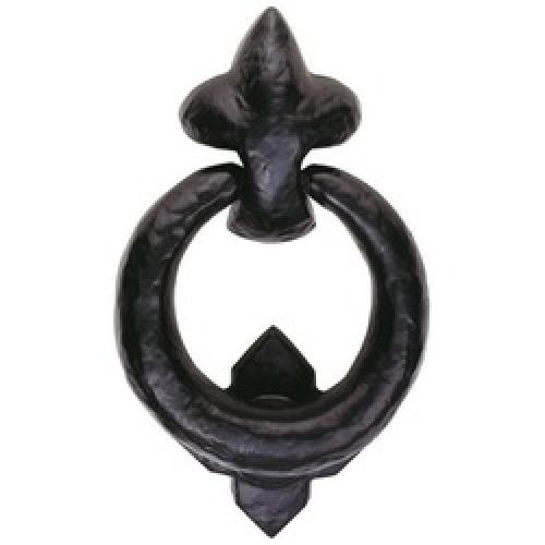DOOR KNOCKER ANTIQUE BLACK     RING LF5590