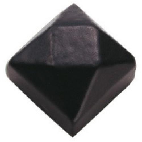 DOOR STUD BLACK 23mm SQUARE    LF55103