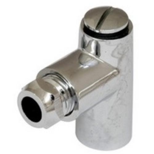GAS PIPE RESTRICTOR ELBOW      CHROME 12MM X 50MM