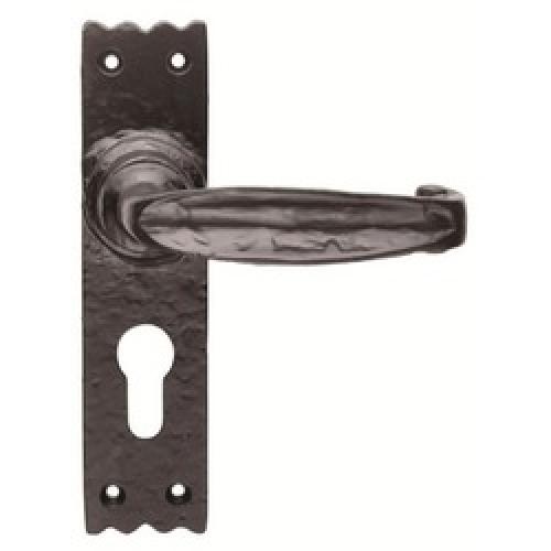 MORTICE LOCK FURNITURE EURO    SET SLIM V ANTIQ BLACK LF5507Y