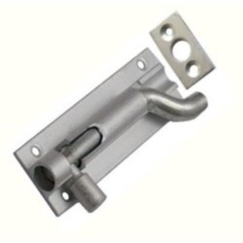DOOR BOLT NECKED ALUMINIUM 4   DB108L