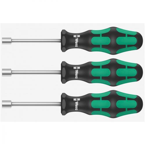 NUT DRIVER SET 3PC 10MM 13MM   7/16" HOLLOW SHAFT 134275 WERA
