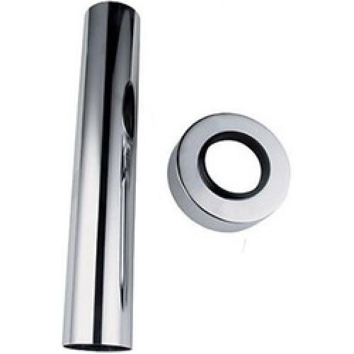 CHROME EXTENSION TUBE & WALL   FLANGE 32 X 200MM FOR CP TRAP
