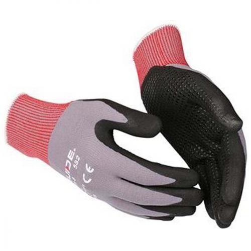 LIGHTWEIGHT WORK GLOVES SIZE   10 RED/BLACK 582 GUIDE