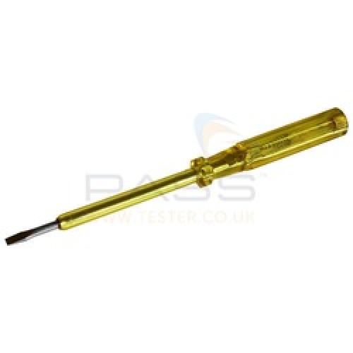 MAINS TESTER SCREWDRIVER 3.5MM X 100MM 100-500V AC 440013