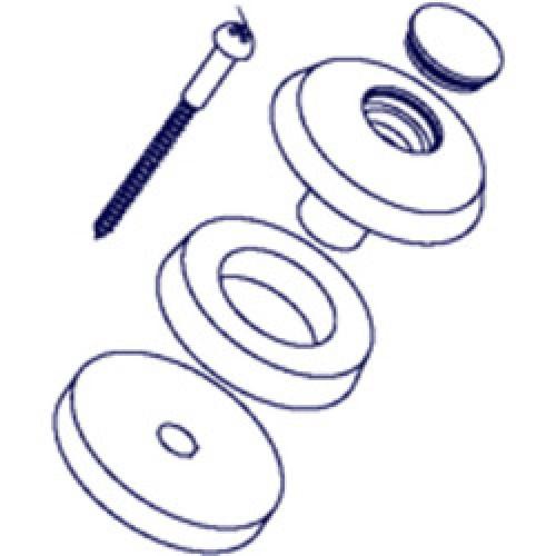 TWINWALL FIXING BUTTONS WHITE  10MM PACK 10 76567 ARIEL