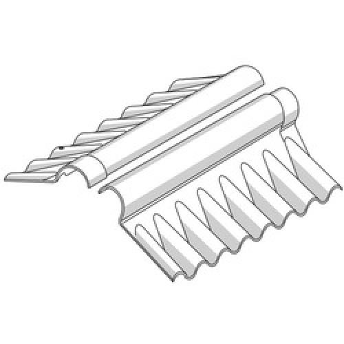 PROFILE 3 CEMENT FIBRE TWO     PIECE CLOSE FITTING RIDGE