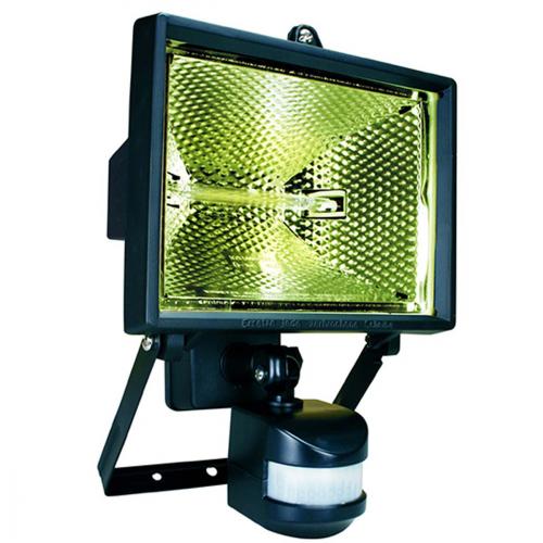FLOODLIGHT WITH MOTION         DETECTOR 400W BLACK ES400