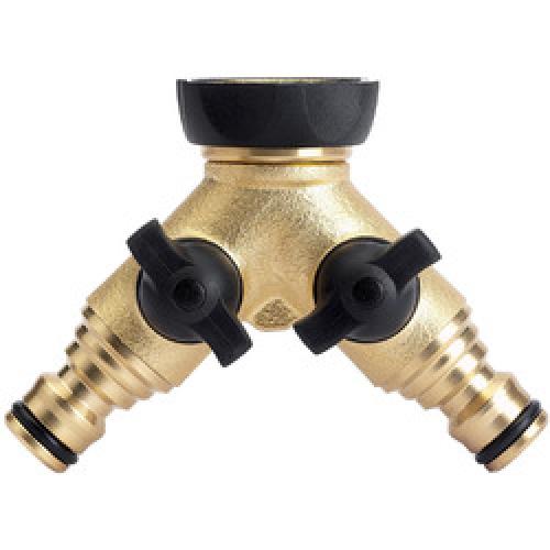TAP CONNECTOR DOUBLE 3/4 BSP   BRASS 36228 DRAPER