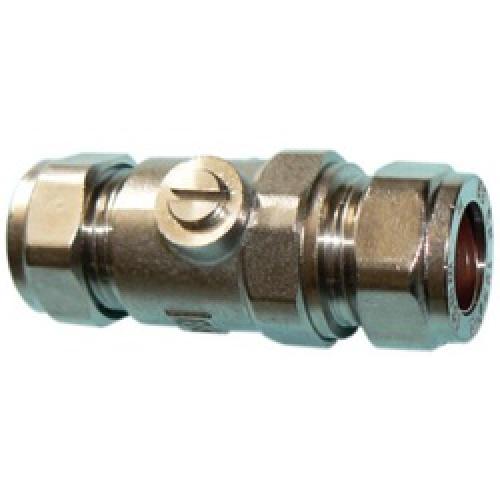 ISOLATION VALVE 15MM CP HEAVY  PATTERN