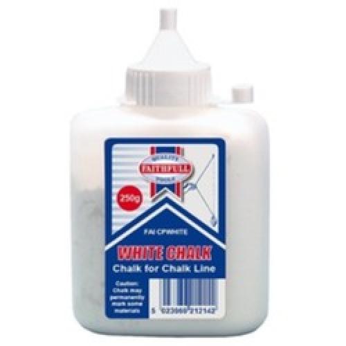 CHALK LINE CHALK REFILL        WHITE 250G FAITHFULL