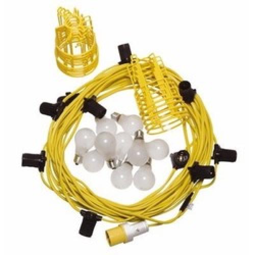 FESTOON KIT 22M 10 BULBS ES    110V YELLOW