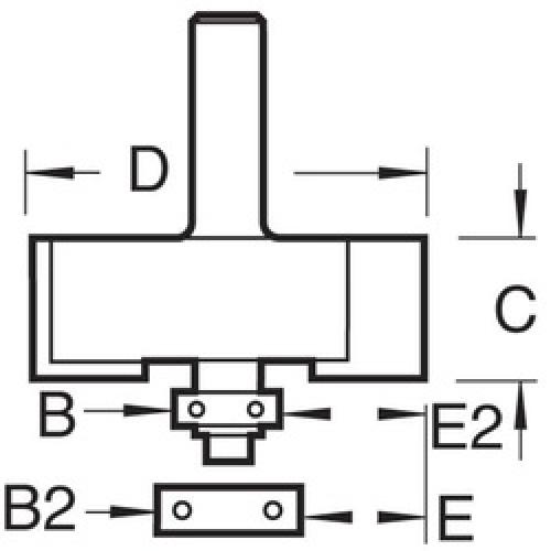 ROUTER BIT REBATER 35X12.7MM   1/4 SHANK TCT C040 TREND
