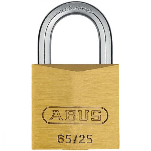 PADLOCK BRASS 25MM DOUBLE      BOLTED 65C ABUS