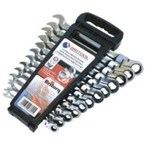 FLEXIBLE  RATCHET WRENCH SET   12 PIECE RRFJMSET12 BRITOOL