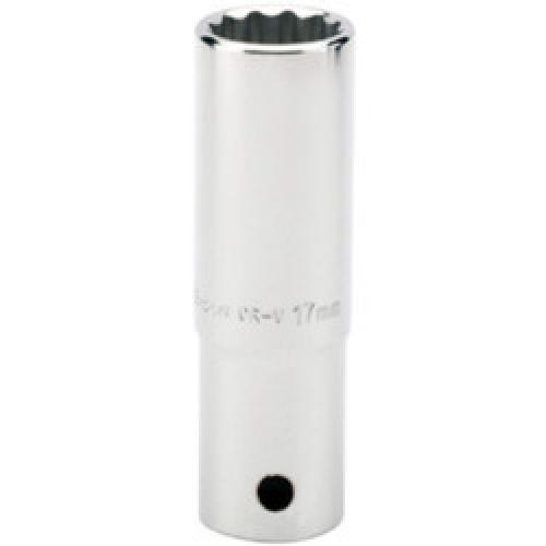 1/2 SQUARE DRIVE DEEP SOCKET   17MM 12 POINT 33735 DRAPER