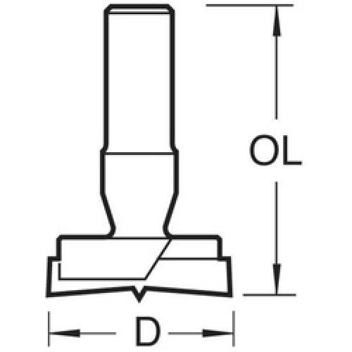 ROUTER BIT HINGE 35MM 1/2      SHANK TCT C250 TREND