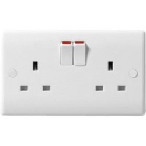 SWITCH SOCKET OUTLET 13 AMP    2 GANG 822DP NEXUS