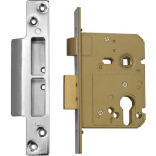 MORTICE LOCK EURO PROFILE      STAINLESS STEEL 2.1/2" AS11334