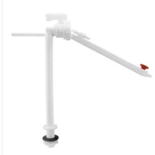 PLASTIC BALL FLOAT VALVE 1/2"  BOTTOM FEED PT3 8.5" PEDESTAL