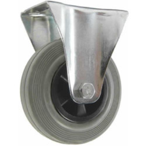 CASTOR RUBBER FIXED PLATE 75MM 50KG LOAD LFV075RP