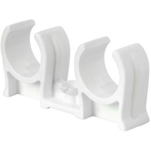 PLASTIC PIPE CLIP 15MM OPEN    DOUBLE OPD15 TALON