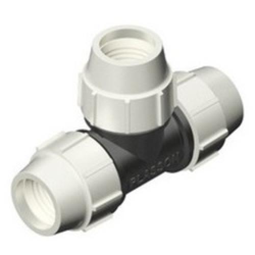 POLYETHYLENE TEE 63MM 7040     PLASSON