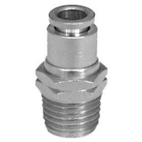 MALE STUD CONNECTOR 8MM X 1/4  PUSH FIT 104080 SISTEM P