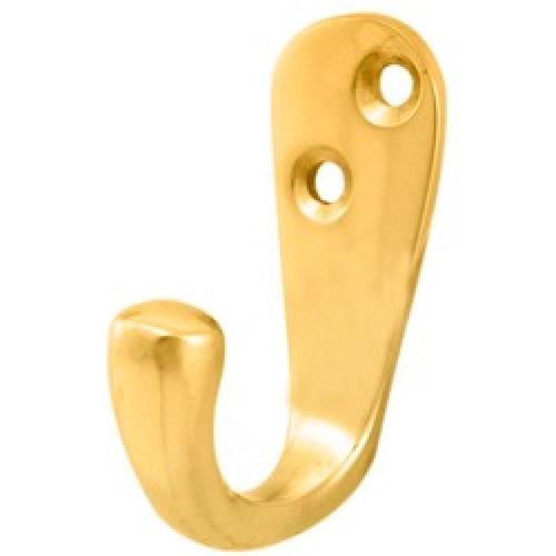 ROBE HOOK SINGLE BRASS         AA26PB