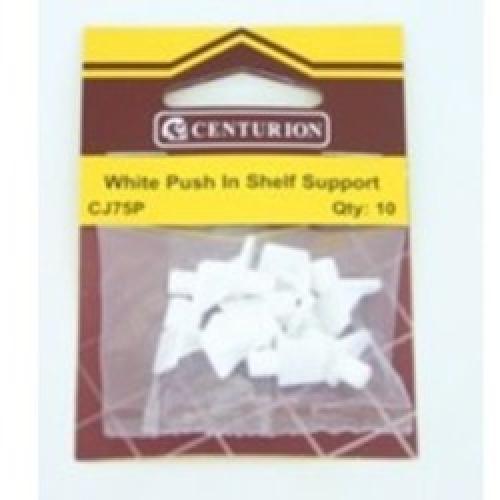 PUSH IN SHELF SUPPORT WHITE    (PACK OF 10) CJ75P