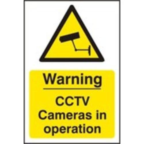 SIGN WARNING CCTV CAMERA IN    OPERATION 200 X 300MM