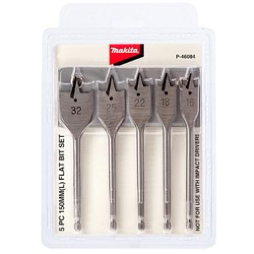 FLAT BIT SET 5PC 16 TO 32MM    P46084 MAKITA