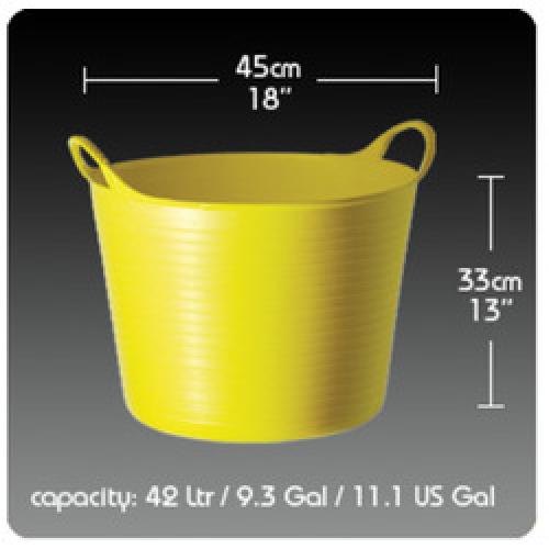 GORILLA TUB  BLACK LARGE SP42  GBK (38 LITRE)