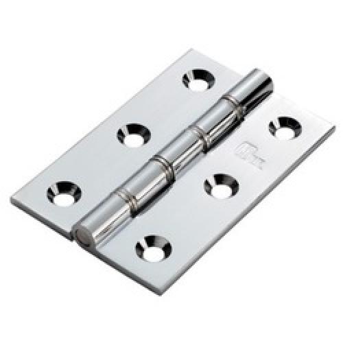 BUTT HINGE DOUBLE SS WASHERED  CHROME PLATED 75MM HDSSW2CP