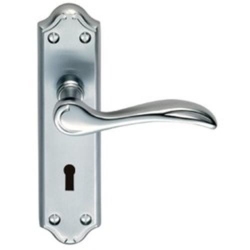 MORTICE LOCK FURNITURE CHROME  PLATED MADRID PATTERN DL190CP