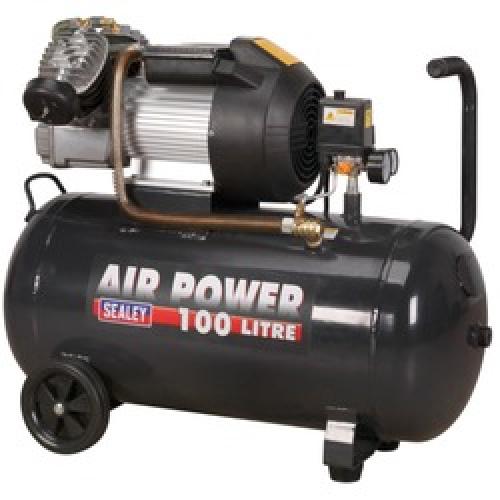 COMPRESSOR 100LT 3HP           V TWIN SAC10030VE 240V SEALEY