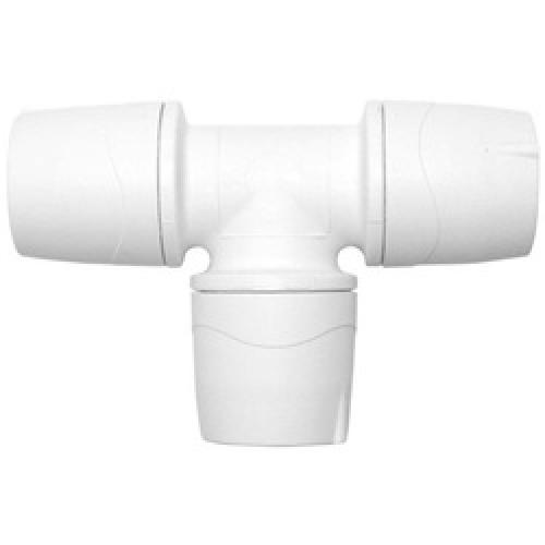 TEE 22MM WHITE MAX222 POLYMAX