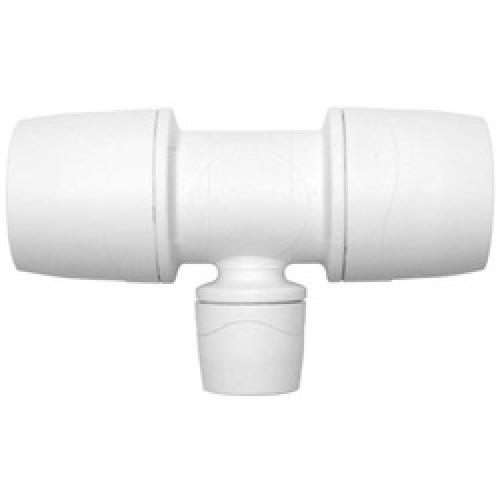 REDUCING TEE 22MM X 22MM X     10MM WHITE MAX112210 POLYMAX