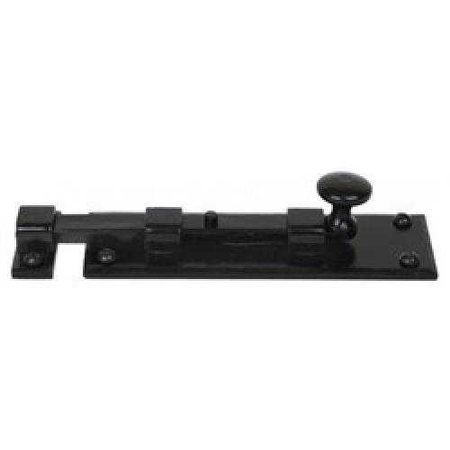 DOOR KNOB BOLT STRAIGHT 6"     BLACK 33980 ANVIL