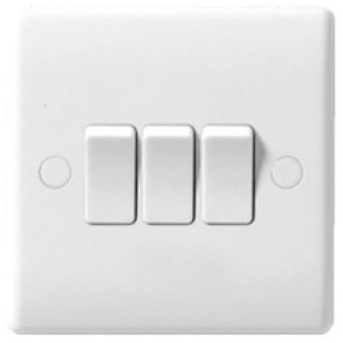 PLATE SWITCH 3 GANG 2 WAY      843 NEXUS