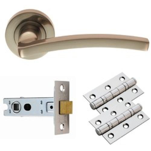 LEVER ON ROSE LATCH PACK       TAVIRA GK009SN/INTB CARLISLE