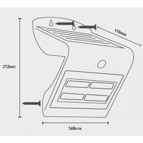 SOLAR WALL LIGHT 400 LUMENS    LEXS4040 LUCECO