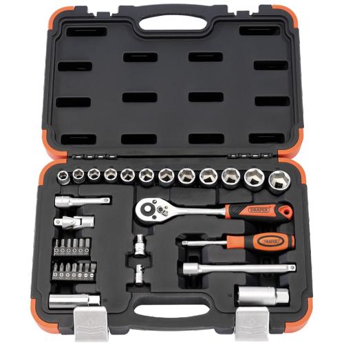 3/8 SQUARE DRIVE METRIC 34     PIECE SOCKET SET 15405 DRAPER