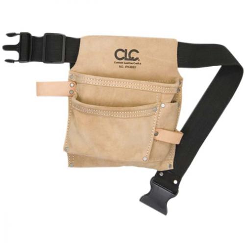 LEATHER NAIL & TOOL POUCH WITH 3 POCKETS IP-489X
