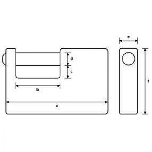 PADLOCK BLOCK TYPE 82C/70 ABUS