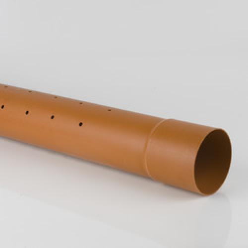UNDERGROUND DRAIN PIPE         PERFORATED 110MM 6M B4023 BRET