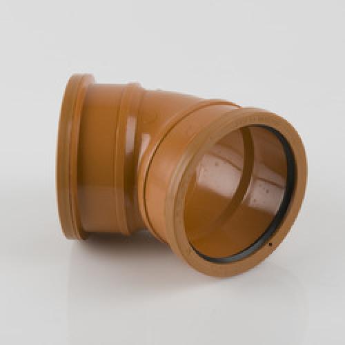 DRAIN DOUBLE SOCKET BEND 45DEG 110MM B4041 BRETT