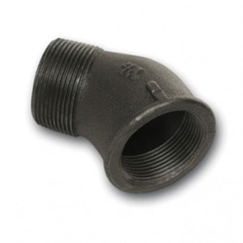 MALL M&F OBTUSE ELBOW BLK      1.1/2 BSP